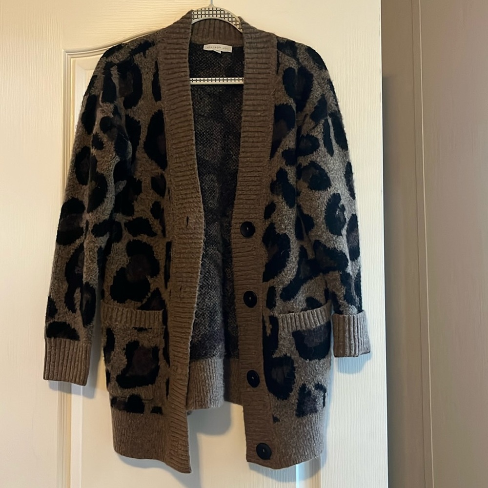 Leopard print cardigan